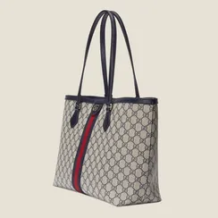 Сумка-тоут Gucci Ophidia GG среднего размера бежевый/синий