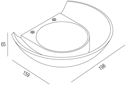 Накладной настенный светильник, 4Вт