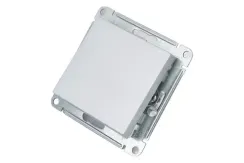 Выключатель Systeme Electric ATLASDESIGN 1-клавишный проходной промежуточный алюминий 38182