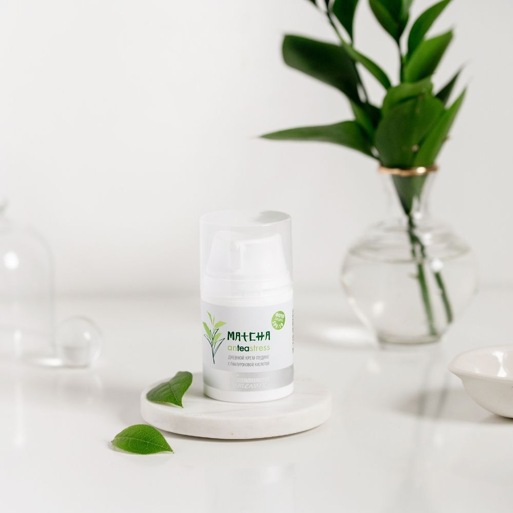 Крем-пудинг дневной с гиалуроновой кислотой MATCHA anTEAstress, 50 мл