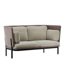 Stato Диван двухместный с низкой спинкой STA-02L Velutto 07/Velutto 36/Металл Черный 1730*850*855