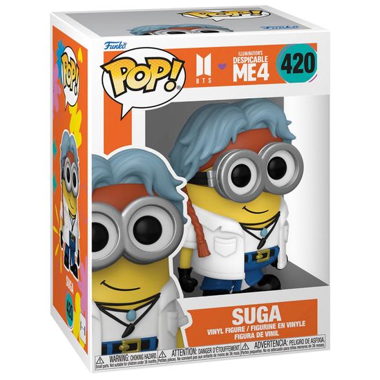 Фигурка Funko POP! Rocks BTS X Despicable Me 4 Suga (420) 85968 / Фигурка Фанко ПОП! в виде участника группы BTS, стилизованного под миньона, Шуга