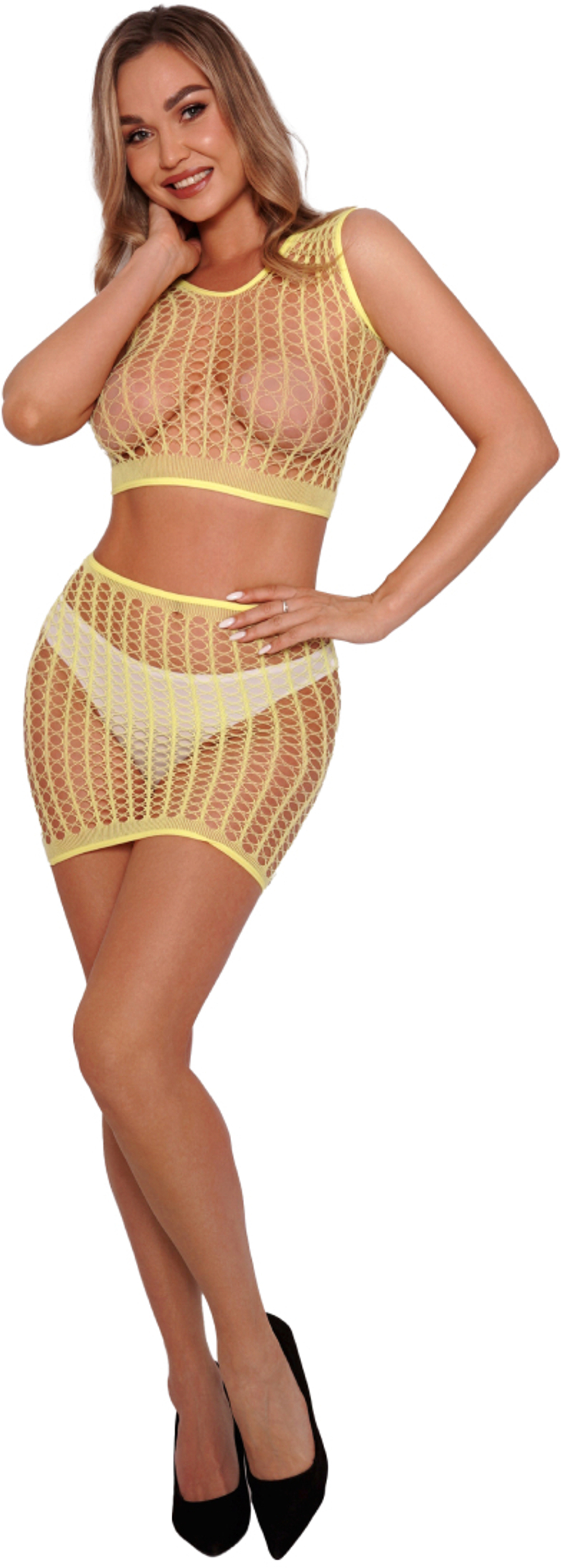 Amor EL - Яркий комплект из топа и юбки (жёлтый)