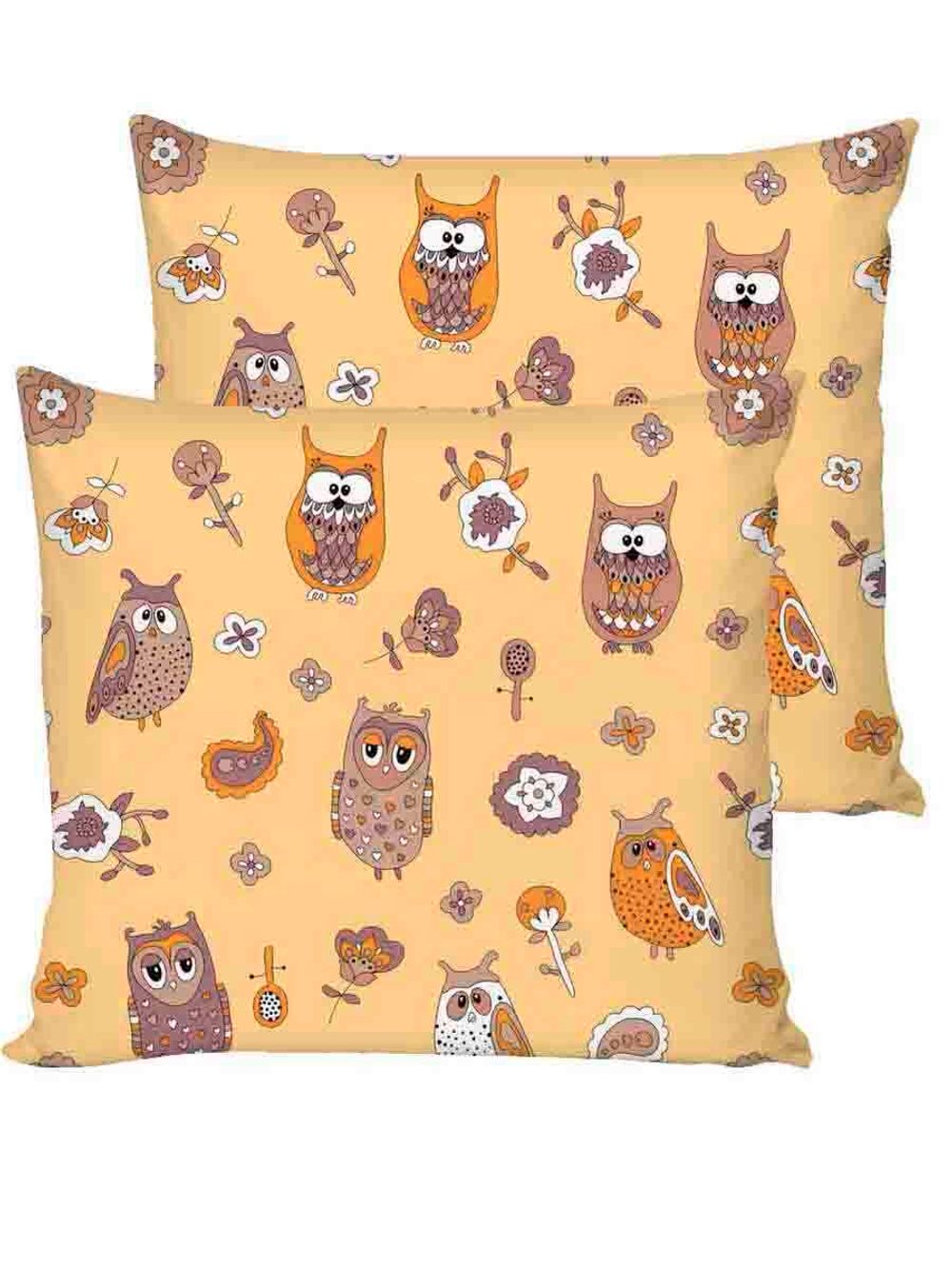 Наволочка комплект 2шт поплин Сказка "Совята" 70x70 см
