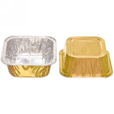 Форма для выпечки в наборе 20шт «Квадрат» 7,5*7,5*3см золотая