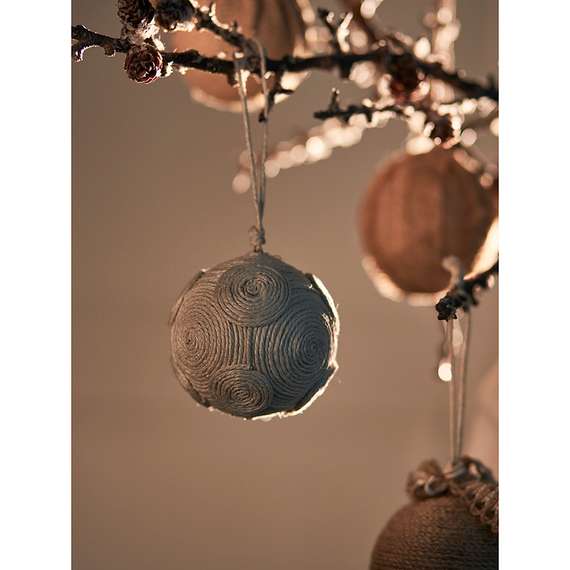 Набор елочных шаров zero waste из джута из коллекции new year essential