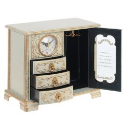 GAEM Шкатулка для украшений с часами (1xАА н/п), L21 W12 H19 см