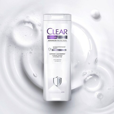 CLEAR Шамп.Антибактериальный эффект против перхоти 380мл.