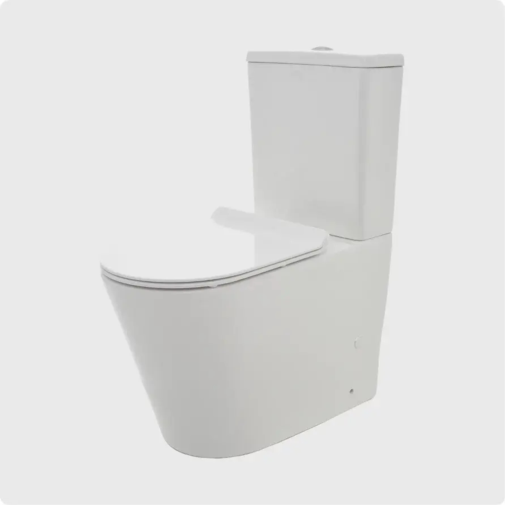 Унитаз напольный AQUAme AQM1001 Rimless c сиденьем SoftClose, горизонтальный выпуск
