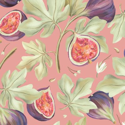 Инжир на розовом фоне