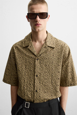 Рубашка jacquard с геометрическим узором