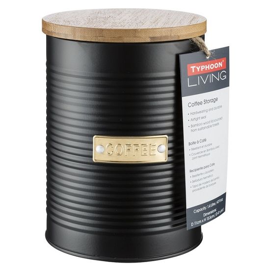 Ёмкость для хранения кофе Otto чёрная 1,4 л