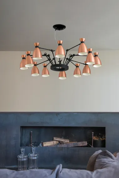 Подвесной светильник Retro 12 плафонов, медный