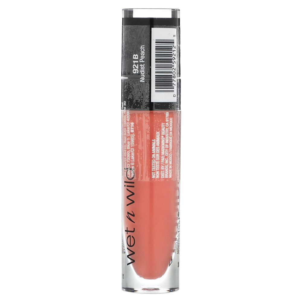 wet n wild, MegaLast Liquid Catсьют, матовая губная помада, оттенок 921B персиковый, 6 г (0,21 унции)