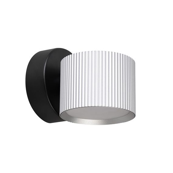 Светильник настенный Feron HL4580 ARIA 12W, 230V,GX53, серебро + черный IP20