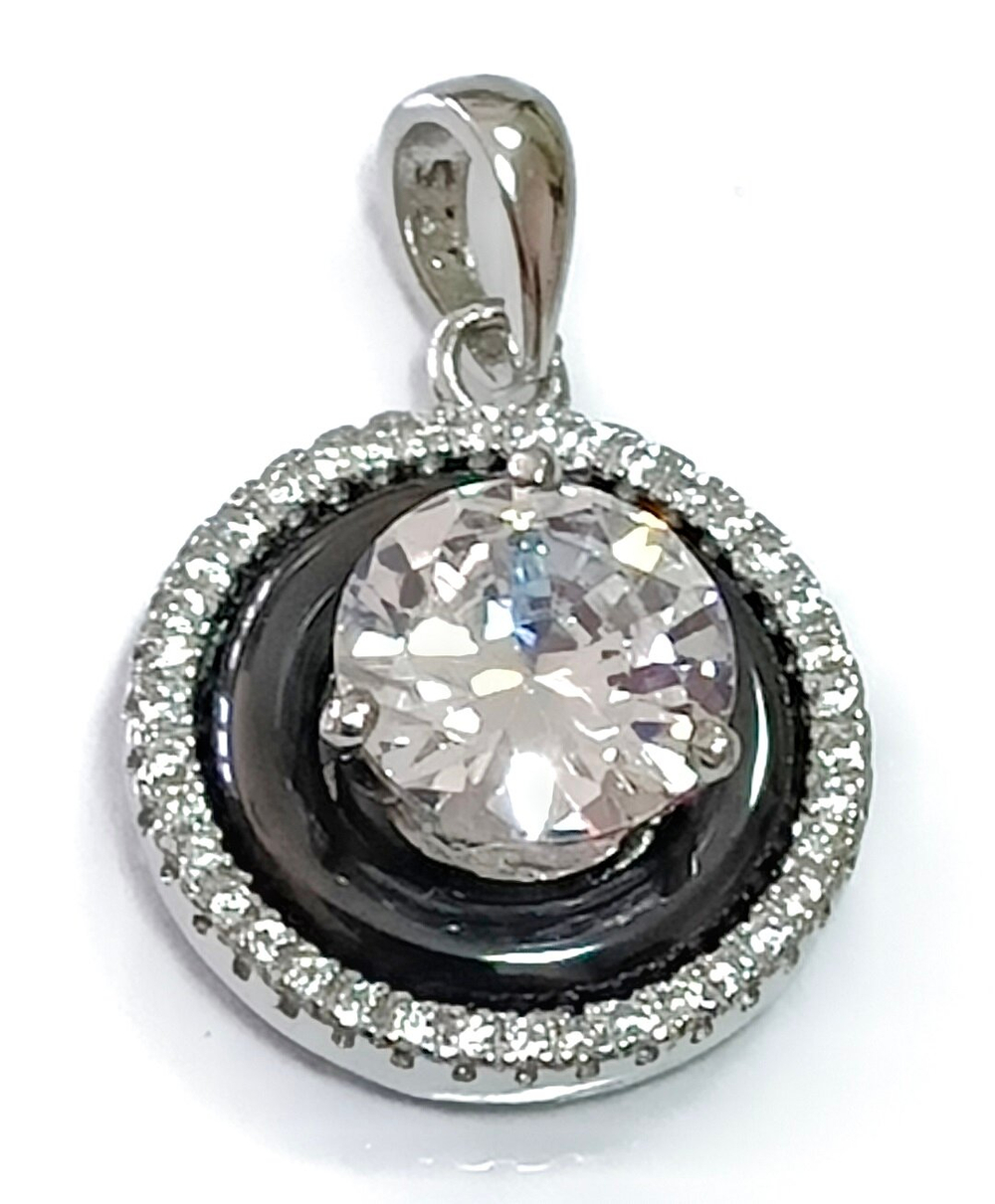 Ювелирная подвеска из серебра с керамикой