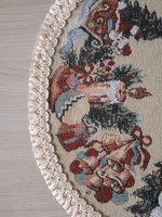 Декоративная гобеленовая салфетка Новогодние игрушки М 32*46