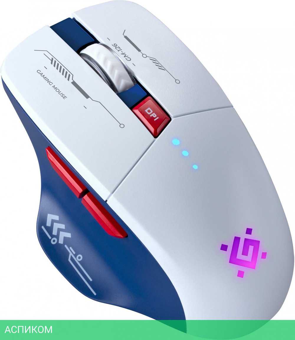 Мышь Defender Tisa GM-126 Whte/Blue (52126)