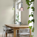 8049/1A SUSPENTIONI LN25 308 хром/прозрачный металл/стекло Подвесной светильник E27 1*60W 220V MANOLA