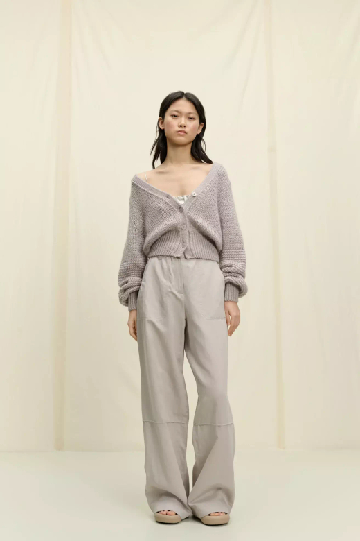 Брюки из хлопка и льна