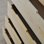 Комод, 62х30х90, Раст, для одежды и игрушек, с ящиками, массив сосны, без отделки, IKEA