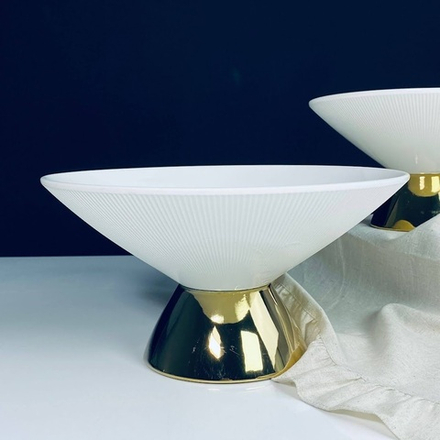 Lenardi 163-016 Фруктовница 27х14см на ножке MULTICOLOR в под.уп.(х8)Фарфор