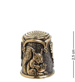 AM-1436 Наперсток «Белочка с орешками» (латунь)