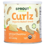 Sprout Organics, Curlz, органический снек-печенье, от 12 месяцев и старше, белый чеддер, 42 г (1,48 унции)
