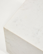 Приставной столик Sorein из белого мрамора 40 x 40 см