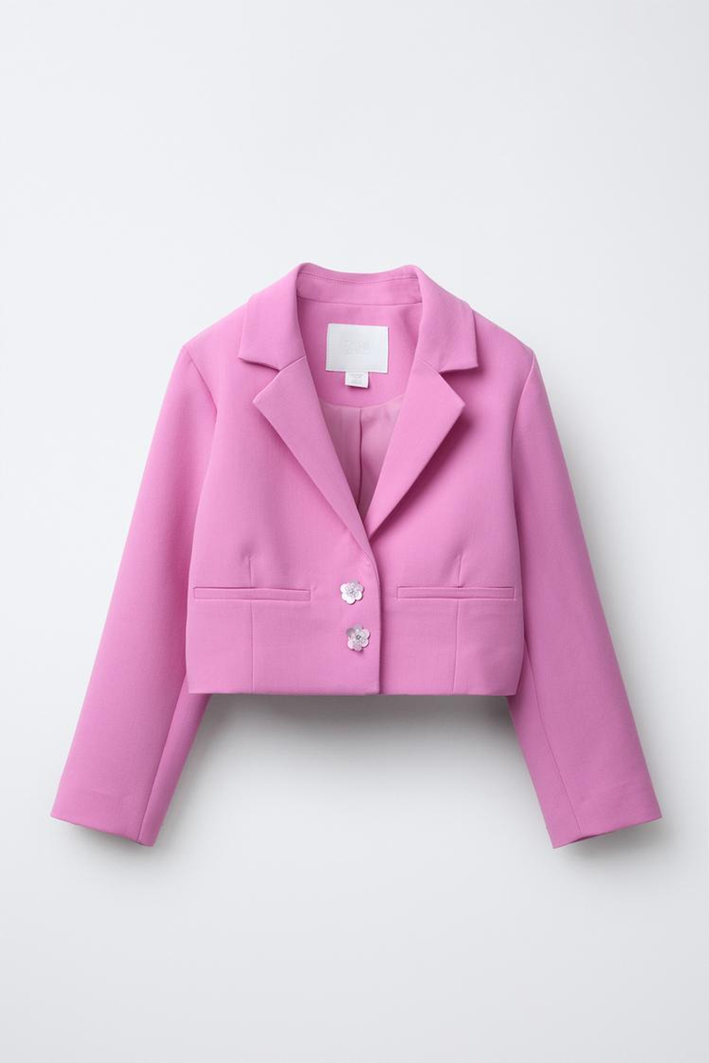 ZARA УКОРОЧЕННЫЙ БЛЕЙЗЕР, РОЗОВЫЙ