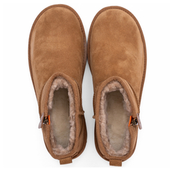 UGG Mens Classic Ultra Mini Zip Boot Chestnut