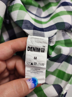 Рубашка Denim & Co в клетку 46 размер