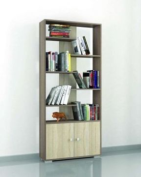 Стеллаж РОМЕО-4 ясень шимо / дуб сонома