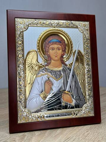 Ангел Хранитель, икона прямоугольная с рамкой, красное дерево 185х235