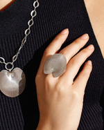 Кольцо ORI TAO, Palmspring, разъемное, с пальмовым листом, OT24.2-19-40420 (серебристый)