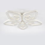 Потолочный светодиодный светильник 84Вт, 6201лм, 3000-6000K, Ra>80, плавная регулировка мощности, изменение цветовой температуры, пульт, металл/акрил, белый