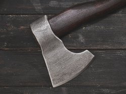 Топор "Дорожный", рукоять комель берёзы (морилка)