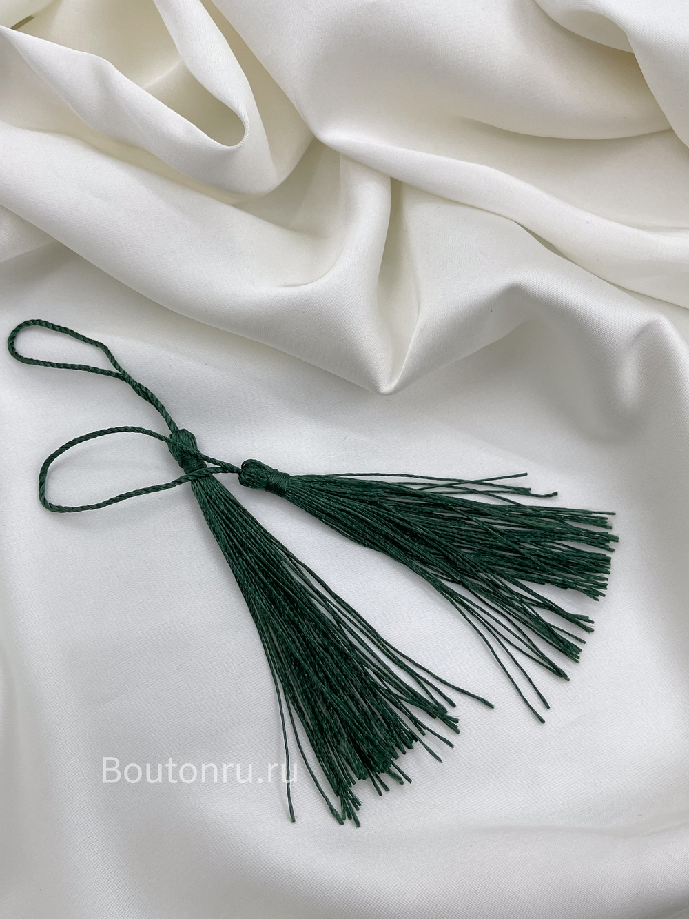 Кисточка для штор темно-зеленая (изумрудная)