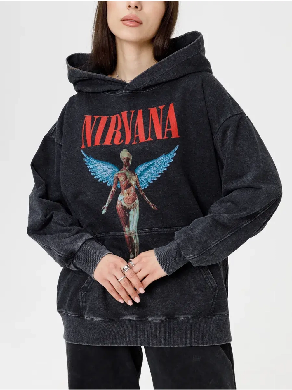 Худи PARABOLA Nirvana оверсайз варенка для мужчин и женщин