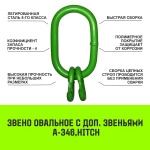 Строп цепной 4СЦ-2,36 т. (L=1,00м) 8 кл HITCH SZ068119