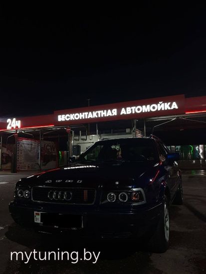 Передние фары ANGEL EYES BLACK для Audi 80 B4