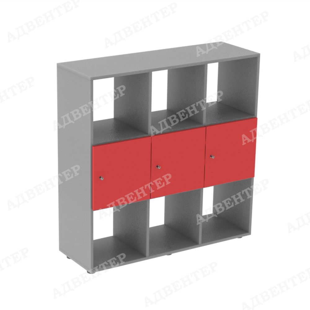 Стеллаж вертикальный 9 с дверцами