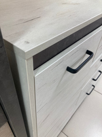 Комод комбинированный Прага дуб белый крафт/ателье темное