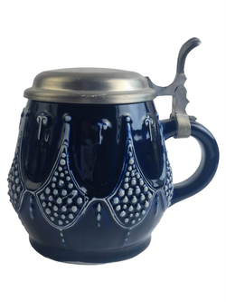 Кружка пивная (керамика с оловянной крышкой) Германия