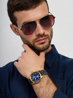 Часы кварцевые Solar System, темно-синие