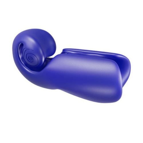 Синий мастурбатор с вибрацией SVibe Evo Snail Blue CE-N