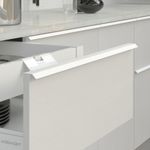 Ручка-профиль накладная L.896мм, отделка белый бархат (матовый)