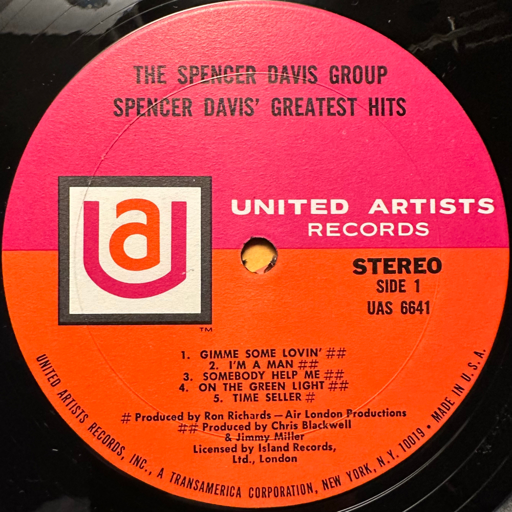 The Spencer Davis Group - Spencer Davis' Greatest Hits (США 1968г.)