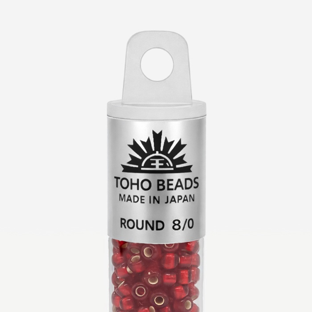 Японский бисер TOHO Round 8/0 (№25CF), с внутренним серебрением, прозрачный матовый