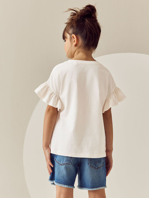 Футболка для девочки Next E44-440, Молочный